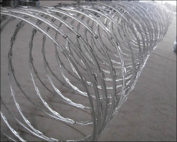 24 inch concertina wire of crossed razor wire ss304