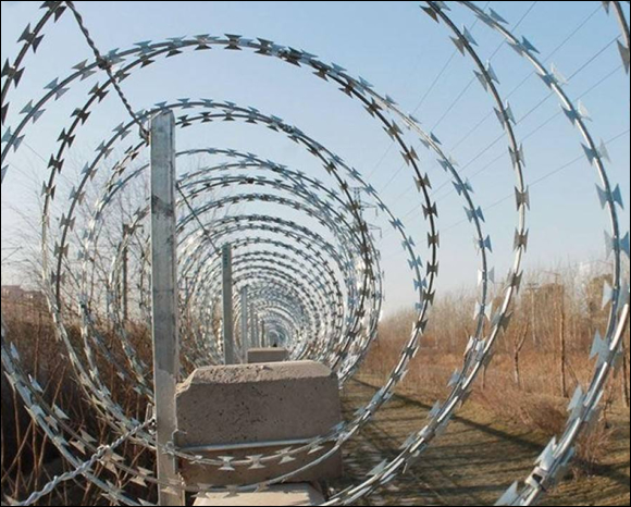 Iron Galvanized Concertina Fencing Coil Wire, Cross Razor, Coil Diameter:  450-900 mm at Rs 96/kilogram in Halol